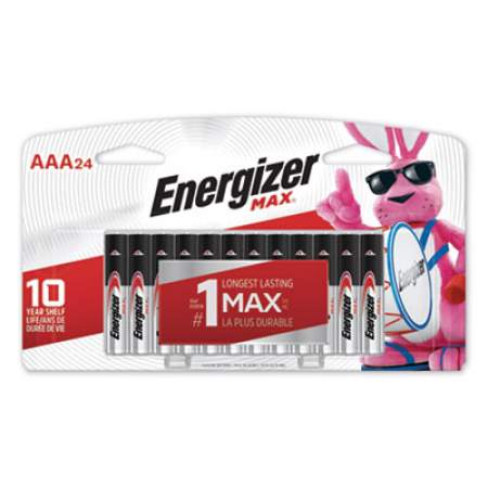 Energizer MAX Alkaline AAA Batteries, 1.5 V, 24/Pack (E92BP24)