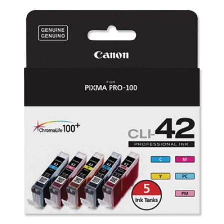 Canon 6385B010 (CLI-42) ChromaLife100+ Ink, Cyan/Magenta/Photo Cyan/Photo Magenta/Yellow