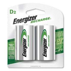 Energizer NiMH Rechargeable D Batteries, 1.2 V, 2/Pack (NH50BP2)