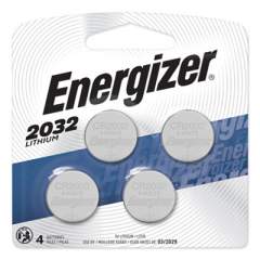 Energizer 2032 Lithium Coin Battery, 3 V, 4/Pack (2032BP4)