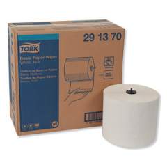 Tork Basic Paper Wiper Roll Towel, 7.68" x 1150 ft, White, 4 Rolls/Carton (291370)