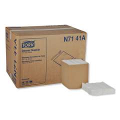 Tork Universal Dinner Napkins, 1-Ply, 17" x 17", 1/4 Fold, White, 4008/Carton (N7141A)