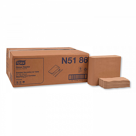 Universal Dinner Napkins, 1-Ply, 15 x 17, Natural Brown, 250/Pack, 12 Pack/Carton (N5186)