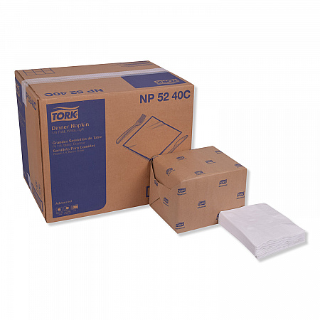 Advanced Dinner Napkins, 2-Ply, 15 x 16.25, White, 375/Pack, 8 Packs/Carton (NP5240C)
