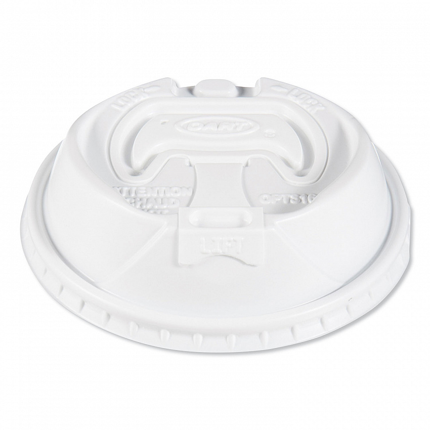 Optima Reclosable Lids for Hot Paper Cups, Fits 10 oz to 24 oz Hot Cups, Plastic, White, 1,000/Carton (OPT316)