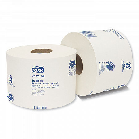 Universal Bath Tissue Roll with OptiCore, Septic Safe, 2-Ply, White, 865 Sheets/Roll, 36 Rolls/Carton (161990)