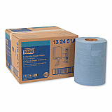 Industrial Paper Wiper, 4-Ply, 10 x 15.75, Unscented, Blue, 190 Wipes/Roll, 4 Roll/Carton (132451A)