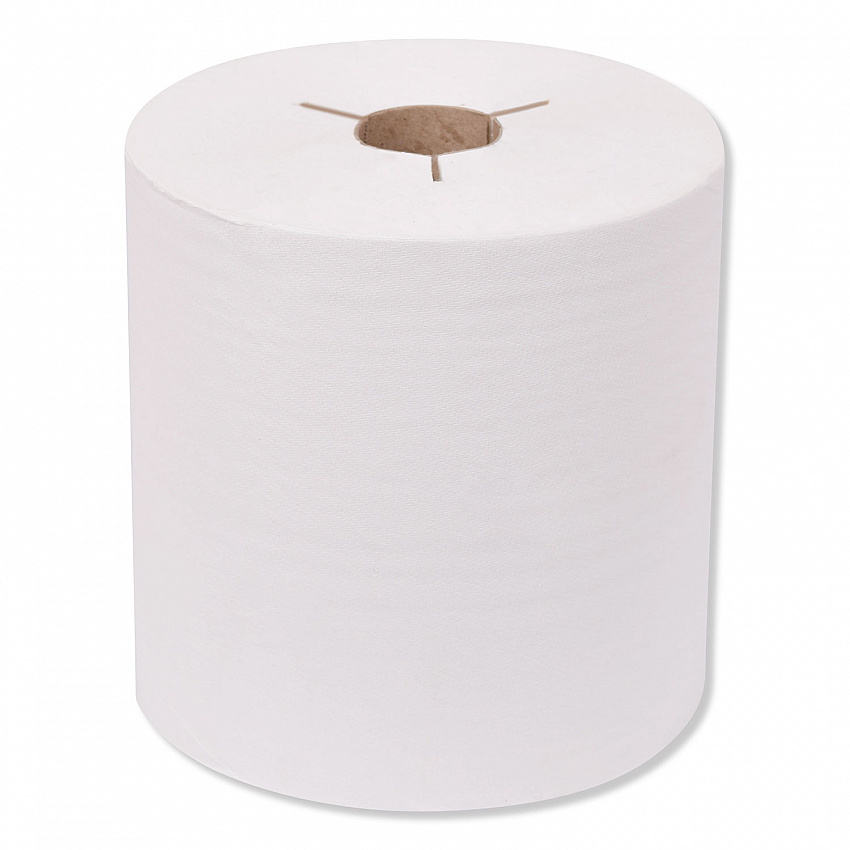 Universal Hand Towel Roll, Notched, 1-Ply, 8" x 800 ft, White, 6 Rolls/Carton (8031900)