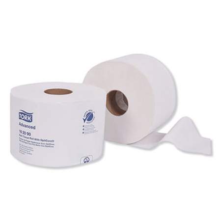 Tork Advanced Bath Tissue Roll with OptiCore, Septic Safe, 2-Ply, White, 865 Sheets/Roll, 36/Carton (162090)
