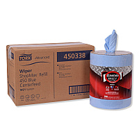 Advanced ShopMax Wiper 450, Centerfeed Refill, 9.9 x 13.1, Blue, 200/Roll, 2 Rolls/Carton (450338)