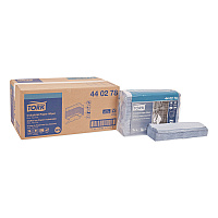 Industrial Paper Wiper, 4-Ply, 12.8 x 16.4, Unscented, Blue, 90/Pack, 5 Packs/Carton (440278)