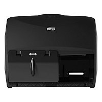 Twin Bath Tissue Roll Dispenser for OptiCore, 11.06 x 7.18 x 8.81, Black (565728)