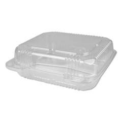 Durable Packaging Plastic Clear Hinged Containers, 3-Compartment, 5 oz/5 oz/15 oz, 8.88 x 8 x 3, Clear, 250/Carton (PXT833)