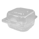 Durable Packaging Plastic Clear Hinged Containers, 28 oz, 6.13 x 6.5 x 3.25, Clear, 500/Carton (PXT600)