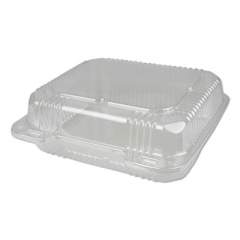 Durable Packaging Plastic Clear Hinged Containers, 50 oz, 8.88 x 8 x 3, Clear, 250/Carton (PXT880)