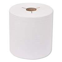 Premium Hand Towel Roll, Notched, 1-Ply, 8" x 600 ft, White, 720 Sheets/Roll, 6 Rolls/Carton (8030630)