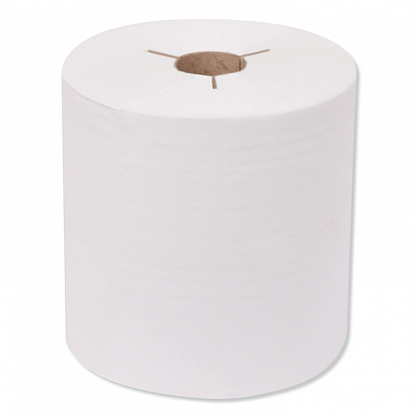 Premium Hand Towel Roll, Notched, 1-Ply, 8" x 600 ft, White, 720 Sheets/Roll, 6 Rolls/Carton (8030630)