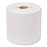 Premium Hand Towel Roll, Notched, 1-Ply, 7.5" x 600 ft, White, 720/Roll, 6 Rolls/Carton (7170630)