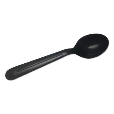GEN Heavyweight Cutlery, Soup Spoons, 6", Polypropylene, Black, 1000/Carton (HYBSS)