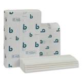 Boardwalk Structured Multifold Towels, 1-Ply, 9 x 9.5, White, 250/Pack, 16 Packs/Carton (6204)