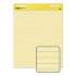 Post-it Easel Pads Super Sticky Vertical-Orientation Self-Stick Easel Pads, Presentation Format (1 1/2" Rule), 30 Yellow 25 x 30 Sheets, 2/Carton (561)