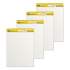 Post-it Easel Pads Super Sticky Vertical-Orientation Self-Stick Easel Pad Value Pack, Unruled, 30 White 25 x 30 Sheets, 4/Carton (559VAD)