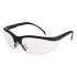 MCR Safety Klondike Safety Glasses, Matte Black Frame, Clear Lens, 12/Box (KD110BX)