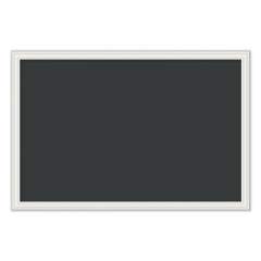 U Brands Magnetic Chalkboard with Decor Frame, 30 x 20, Black Surface/White Frame (2073U0001)