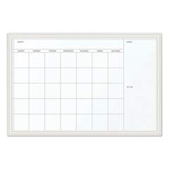 U Brands Magnetic Dry Erase Calendar with Decor Frame, 30 x 20, White Surface and Frame (2075U0001)