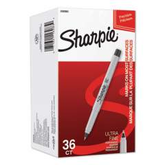 Sharpie Ultra Fine Tip Permanent Marker, Ultra-Fine Bullet Tip, Black, 36/Pack (2082960)
