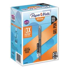 Paper Mate InkJoy Gel Pen Value Pack, Stick, Medium 0.7 mm, Black Ink, Black Barrel, 36/Pack (2034486)