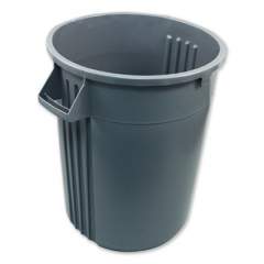Impact Advanced Gator Waste Container, Round, Plastic, 32 gal, Gray (7732GRE)