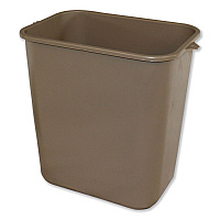 Soft-Sided Wastebasket, 28 qt, Polyethylene, Beige (7702BEI)