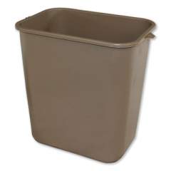 Impact Soft-Sided Wastebasket, Rectangular, Polyethylene, 28 qt, Beige (7702BEI)