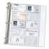 C-Line Business Card Binder Pages, For 2 x 3.5 Cards, Clear, 20 Cards/Sheet, 10 Sheets/Pack (61217)