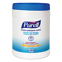 Sanitizing Hand Wipes, 6.75 x 6, Fresh Citrus, White, 270 Wipes/Canister (911306EA)