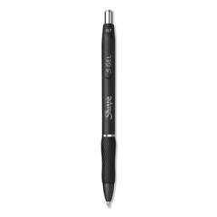Sharpie S-Gel S-Gel High-Performance Gel Pen, Retractable, Medium 0.7 mm, Black Ink, Black Barrel, Dozen (2096159)