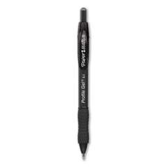 Paper Mate Profile Gel Pen, Retractable, Fine 0.5 mm, Black Ink, Translucent Black Barrel, Dozen (2095468)