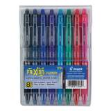 Pilot FriXion Clicker Erasable Gel Pen, Retractable, Fine 0.7 mm, Assorted Ink and Barrel Colors, 8/Pack (13285)