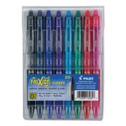Pilot FriXion Clicker Erasable Gel Pen, Retractable, Fine 0.7 mm, Assorted Ink and Barrel Colors, 8/Pack (13285)