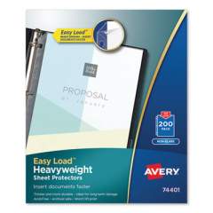 Avery Top-Load Poly Sheet Protectors, Heavyweight, Letter, Nonglare, 200/Box (74401)