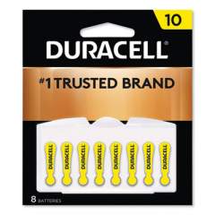 Duracell Hearing Aid Battery, #10, 8/Pack (DA10B8ZM10)