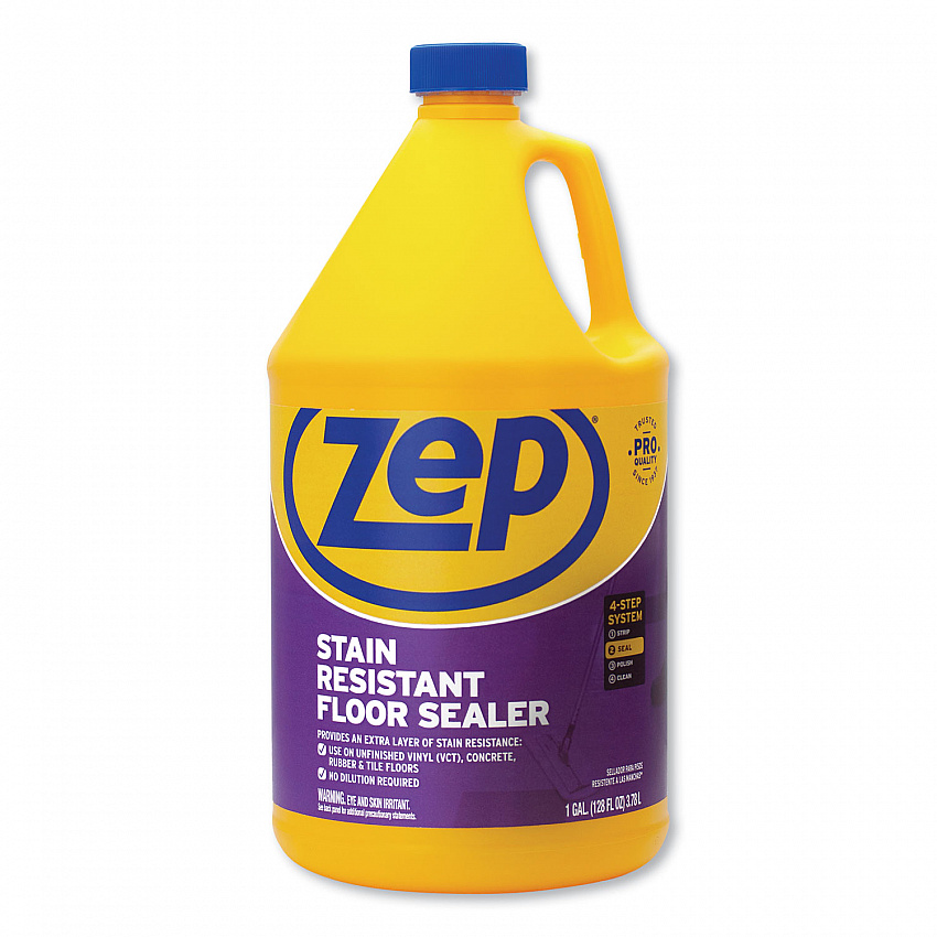 Stain Resistant Floor Sealer, 1 gal Bottle, 4/Carton (ZUFSLR128CT)
