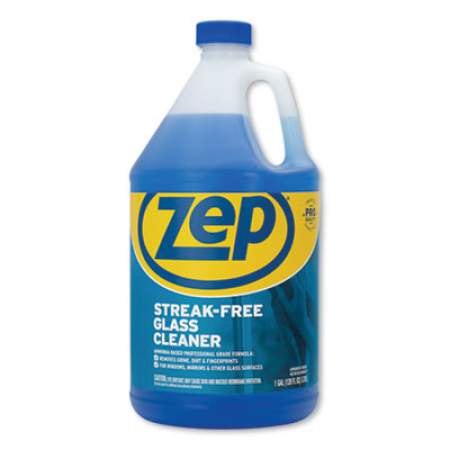 Zep Commercial Streak-Free Glass Cleaner, Pleasant Scent, 1 gal Bottle (ZU1120128EA)