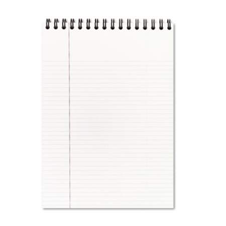 Cambridge Wirebound Business Two-Section Notepad, Wide/Legal Rule, Black Linen Cover, 96 White 8.5 x 11 Sheets (06090)