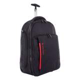 Swiss Mobility Stride Business Backpack On Wheels, For Laptops 15.6", 10" x 10" x 21.5", Black (BKPW1018SMBK)