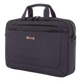 Swiss Mobility Cadence 2 Section Briefcase, Holds Laptops 15.6", 4.5" x 4.5" x 16", Charcoal (EXB1009SMCH)