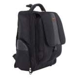 Swiss Mobility Litigation Backpack On Wheels, Holds Laptops 15.6", 9" x 9" x 18", Black (BKPW2620SMBK)