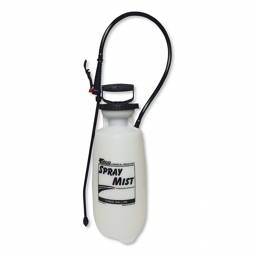 Chemical Resistant Tank Sprayer, 3 gal, 0.63" x 30" Hose, White (150013)