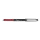Sharpie Roller Professional Design Roller Ball Pen, Stick, Medium 0.7 mm, Red Ink, Black Barrel, Dozen (2101304)